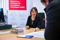 Beratungsgespräch bei der Migrationsberatung
