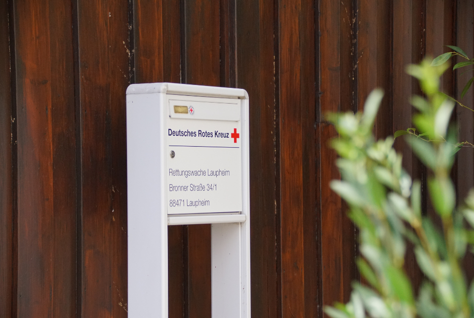 Der Briefkasten der Rettungswache Laupheim.